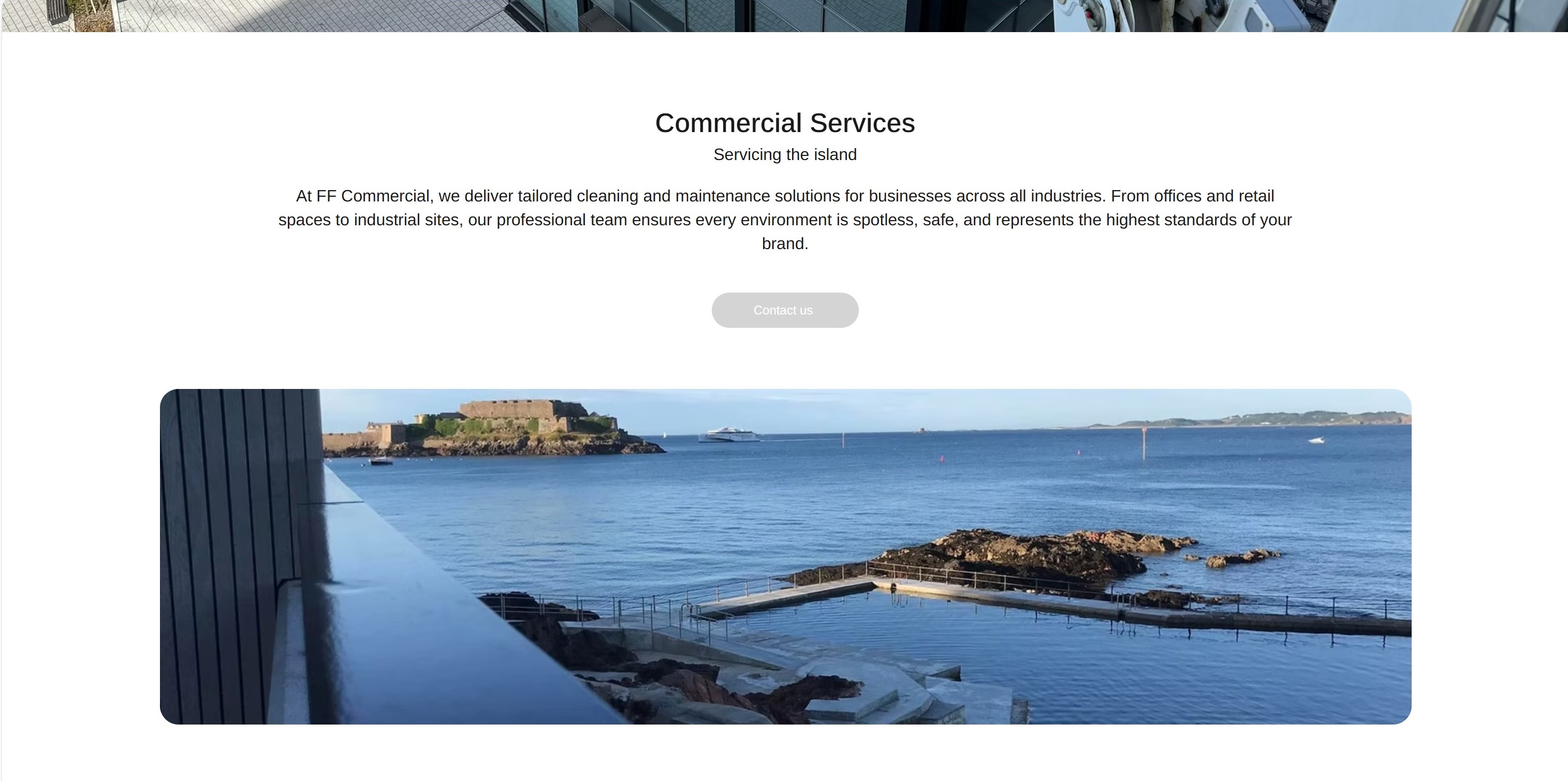 A website design for FF Commercial 