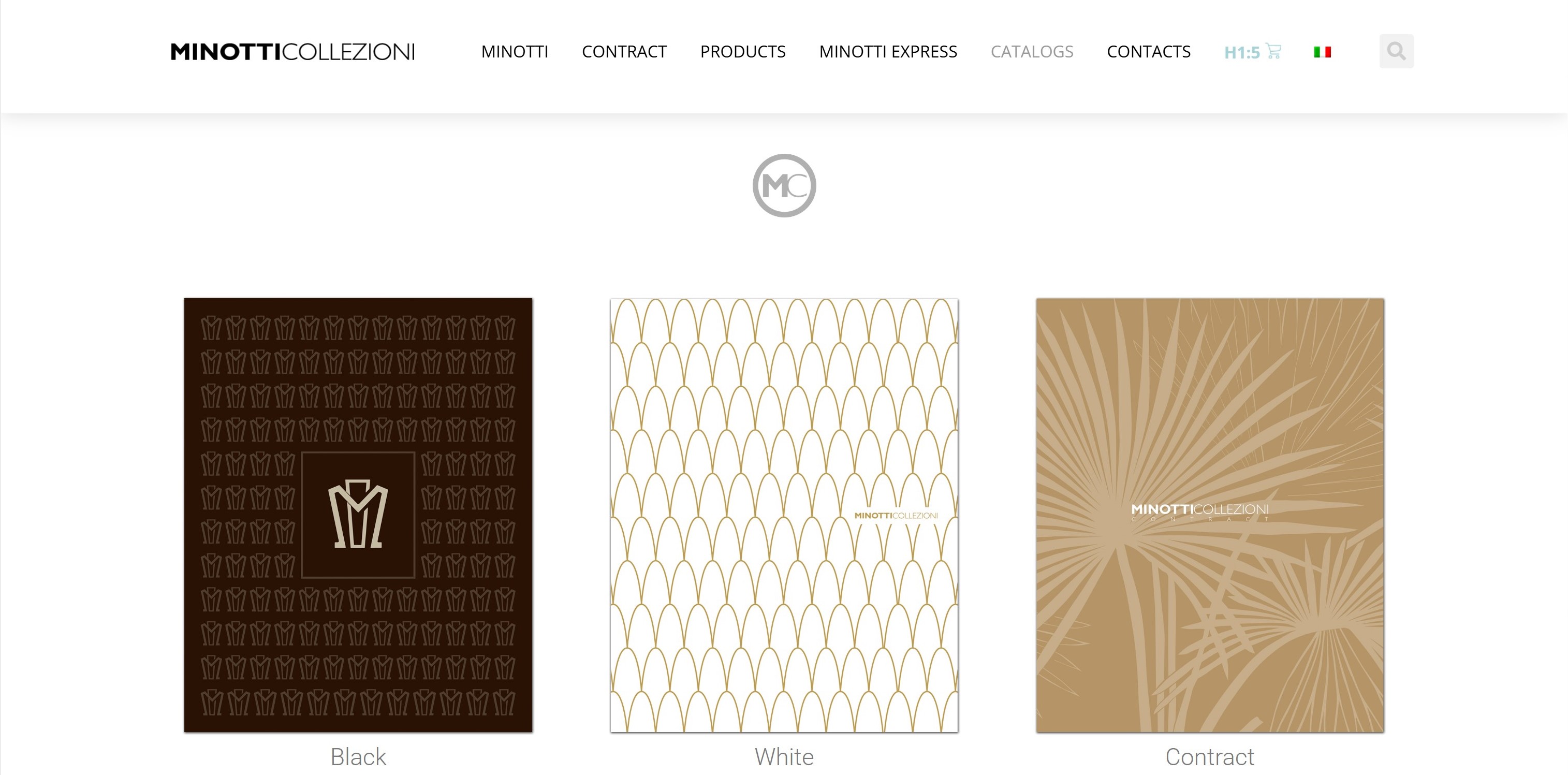 A website design for Minotti Collezioni