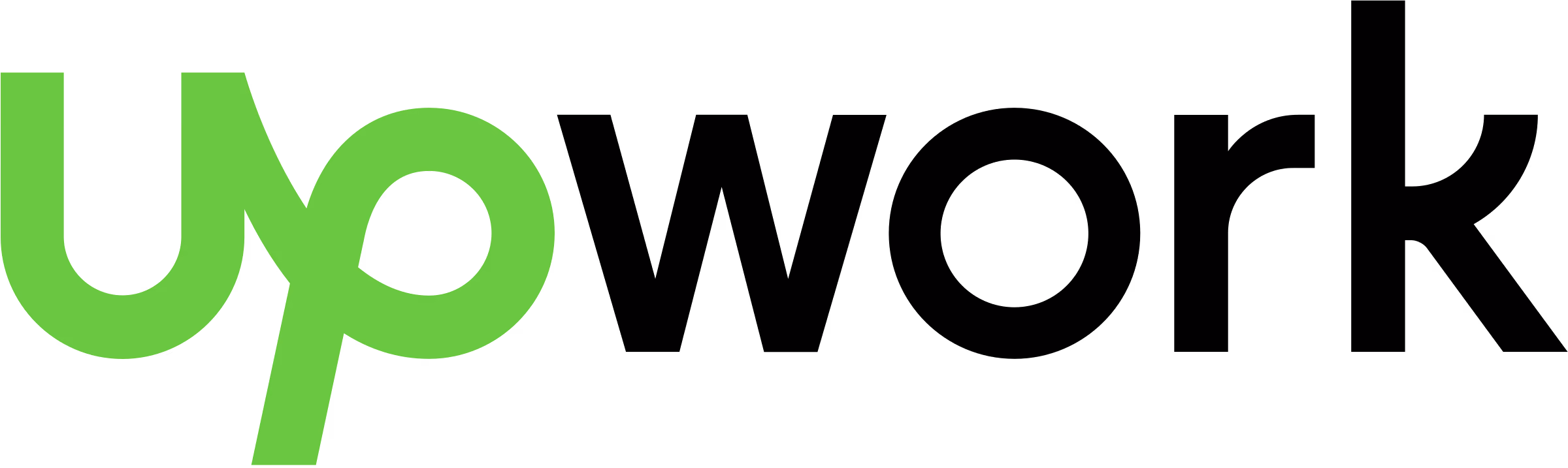 Upwork logo with green 'up' and black 'work' text.