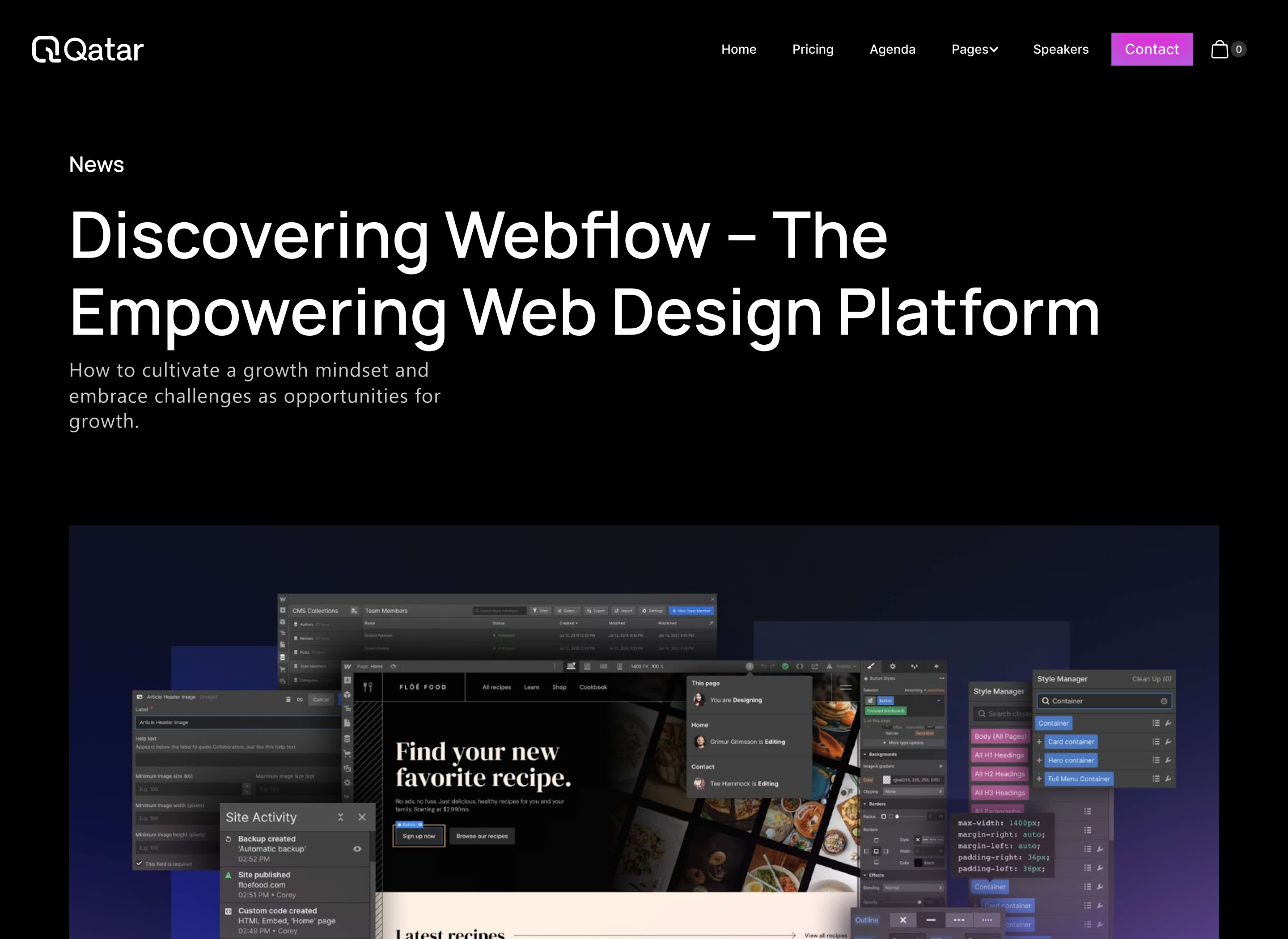 Qatar Event Webflow Template - Designed by Azwedo.com and Wedoflow.com