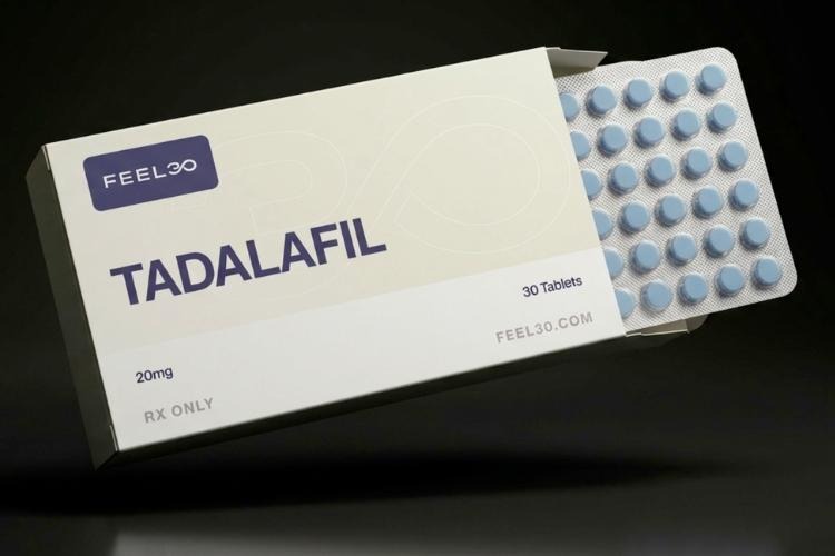 box of tadalafil tablets
