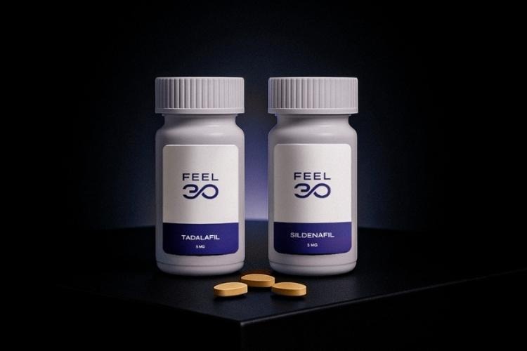 tadalafil and sildenafil tablet bottles