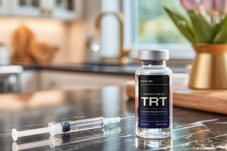 Injection and bottle of TRT