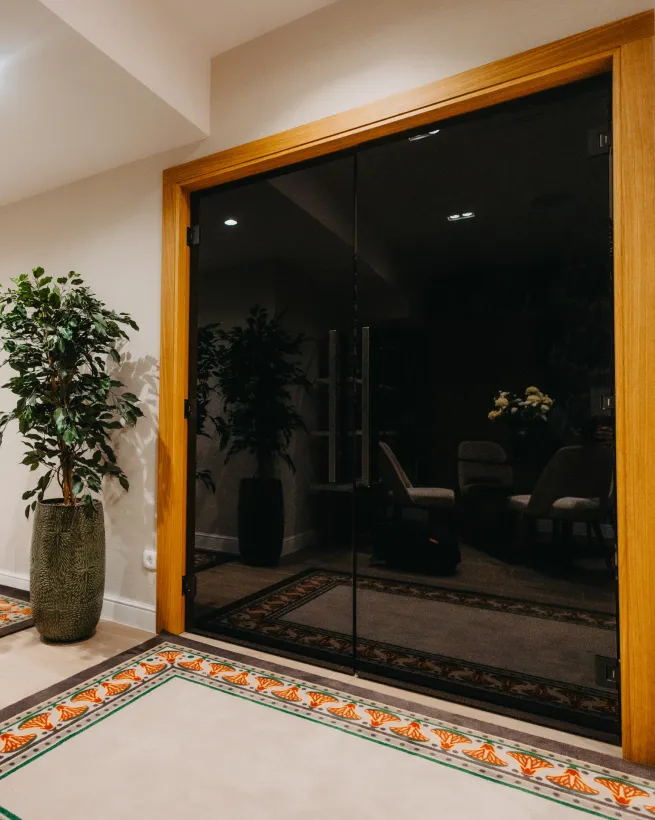  Staklena vrata za spa centar sa modernim dizajnom i transparentnoscu