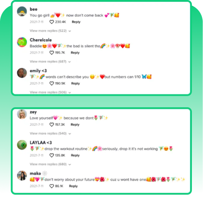 Comentários personalizados rápidos e simples do TikTok