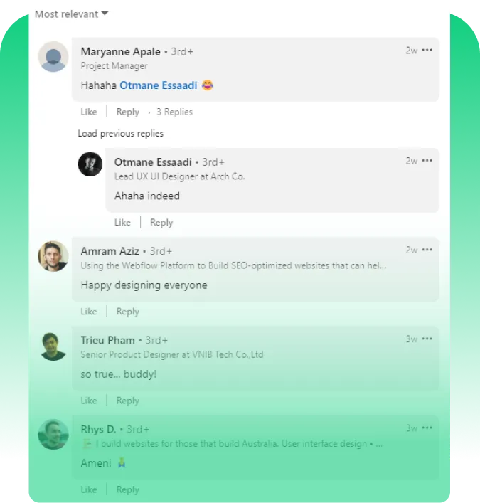 Los comentarios de LinkedIn se entregan al instante