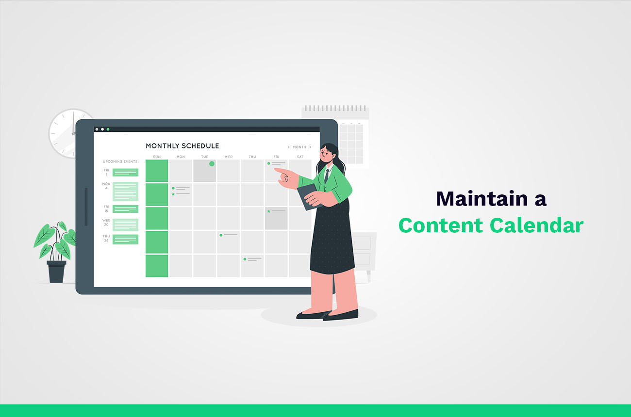 mantener un calendario de contenidos