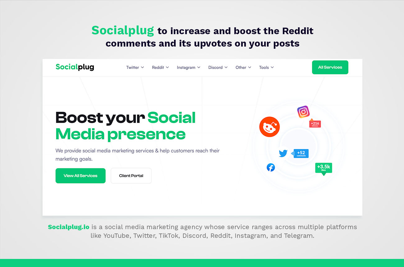 SocialPlug para aumentar y aumentar los comentarios y votos positivos de Reddit en tus publicaciones