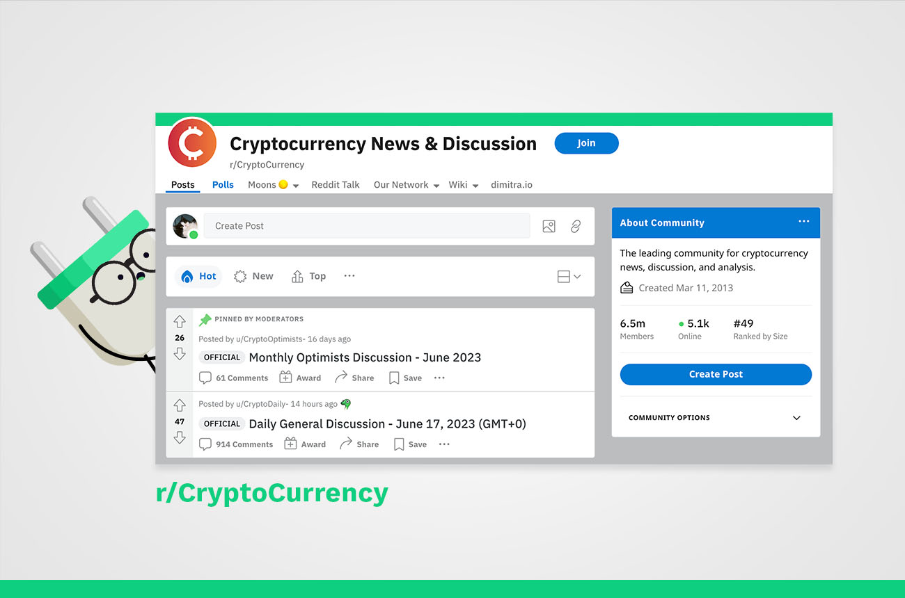 Subreddits populares de criptomoedas para você seguir