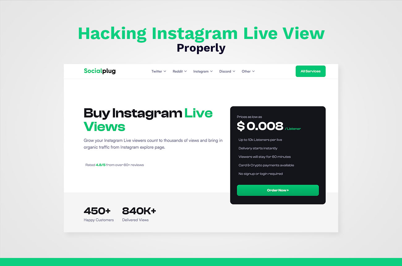 Hackear correctamente la vista en vivo de Instagram