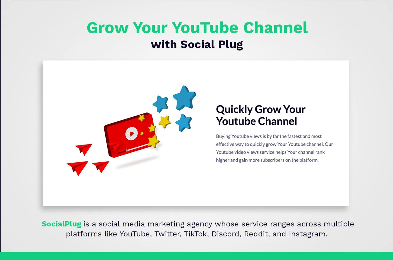 grow your youtube channel with socialplug