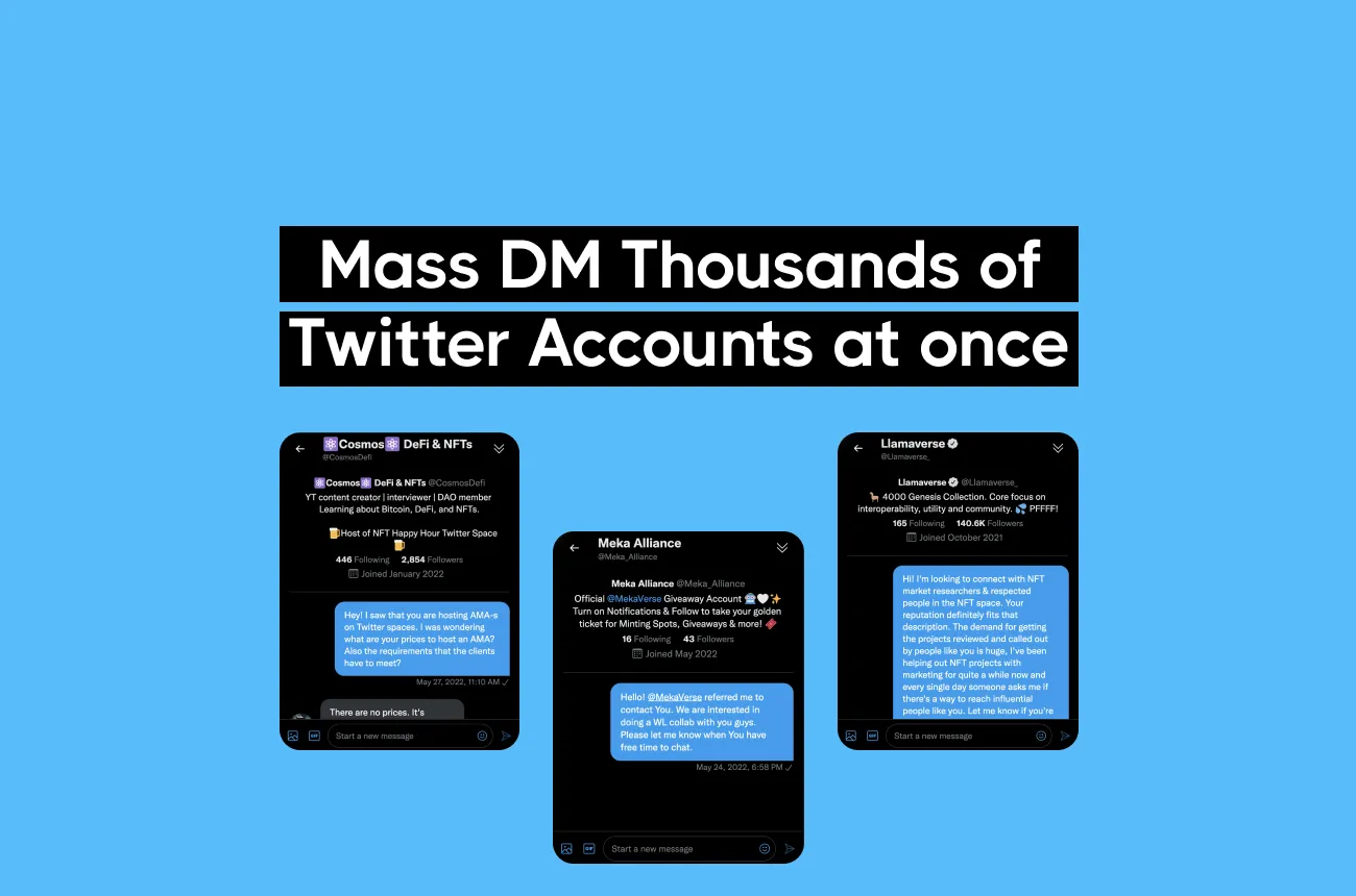 How to Mass DM Thousands of Twitter Accounts at Once
