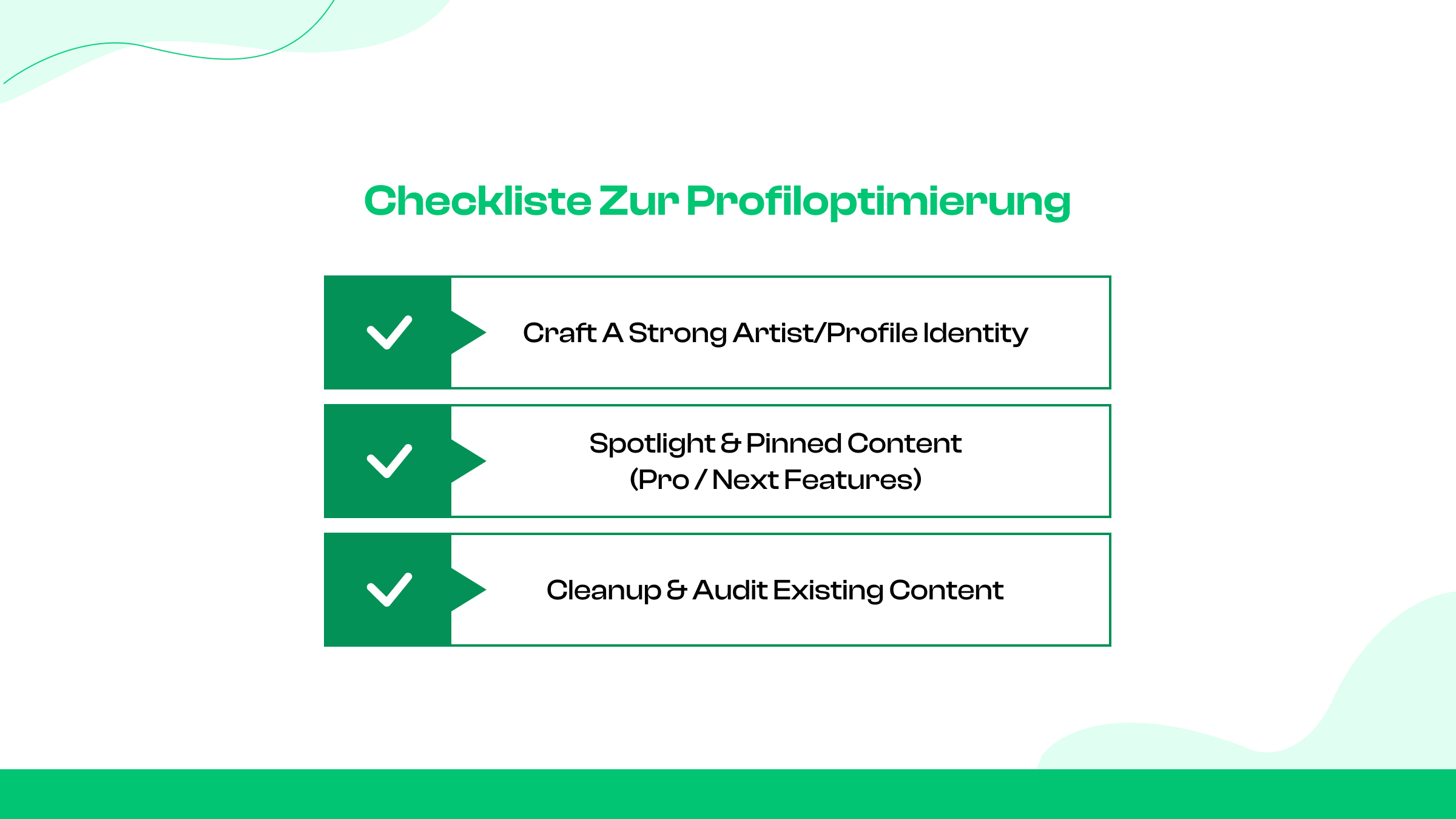 Checkliste zur Profiloptimierung