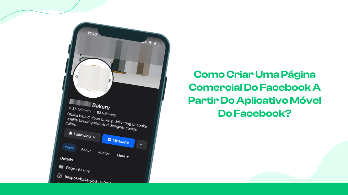 Como criar uma Página Comercial do Facebook a partir do aplicativo móvel do Facebook?