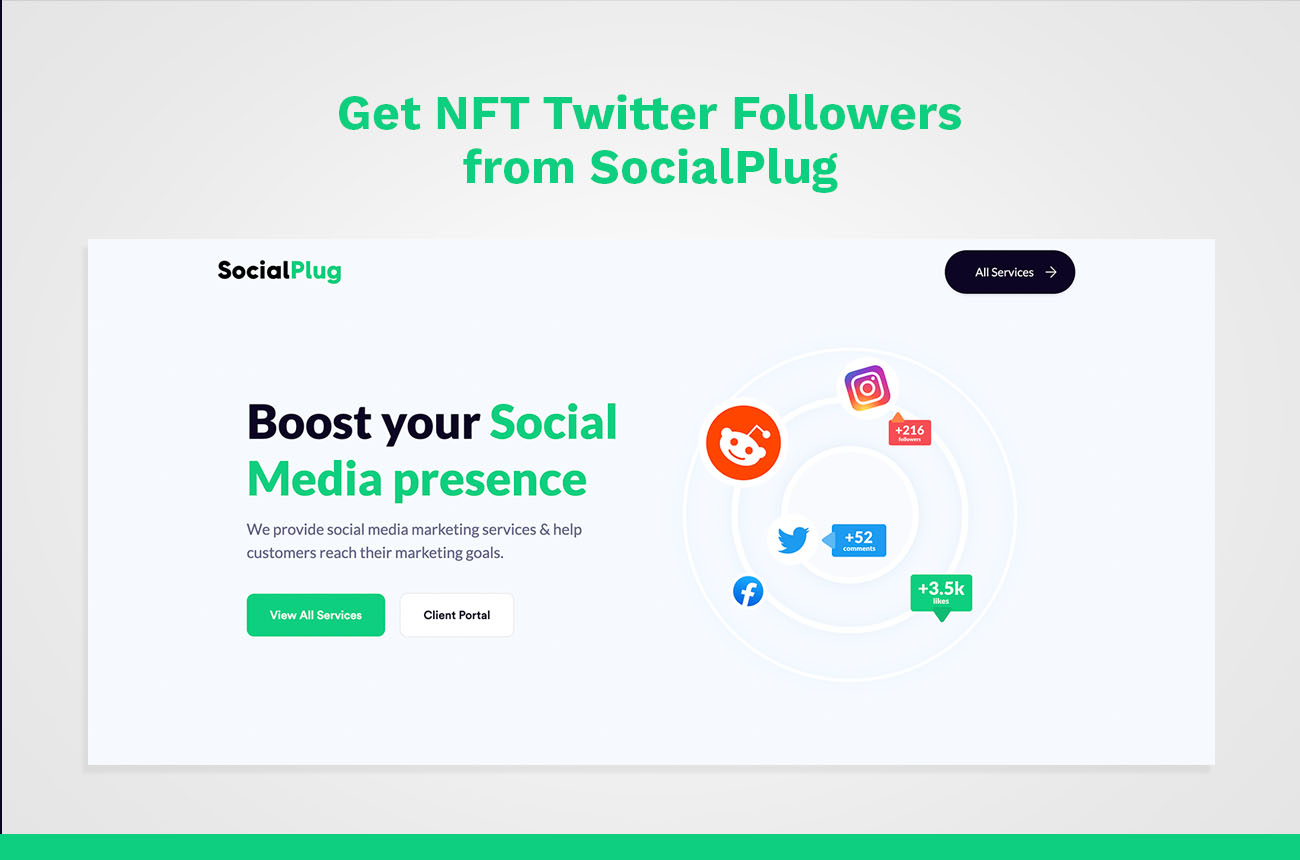 Obtenha seguidores NFT no Twitter a partir do Social Plug