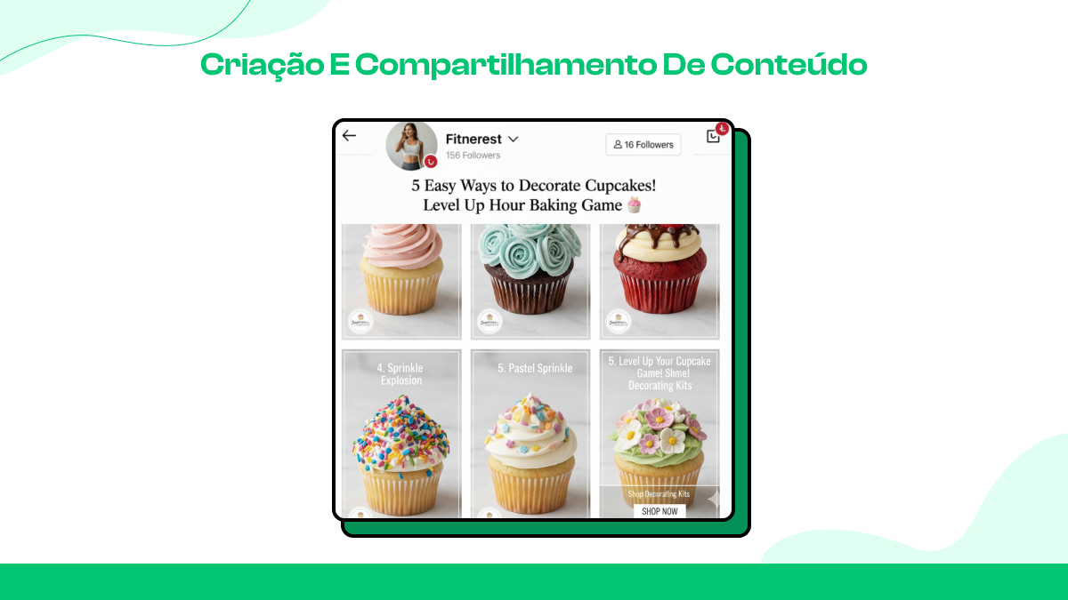 Criação e compartilhamento de conteúdo