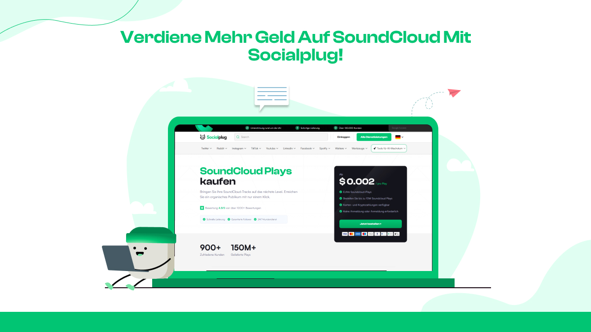 Verdiene mehr Geld auf SoundCloud mit Socialplug!