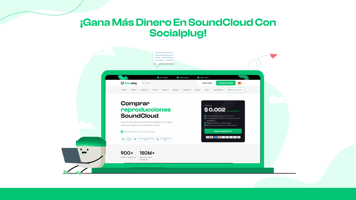 ¡Gana más dinero en SoundCloud con Socialplug!