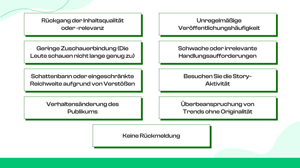 Häufige Gründe für sinkendes Instagram-Engagement