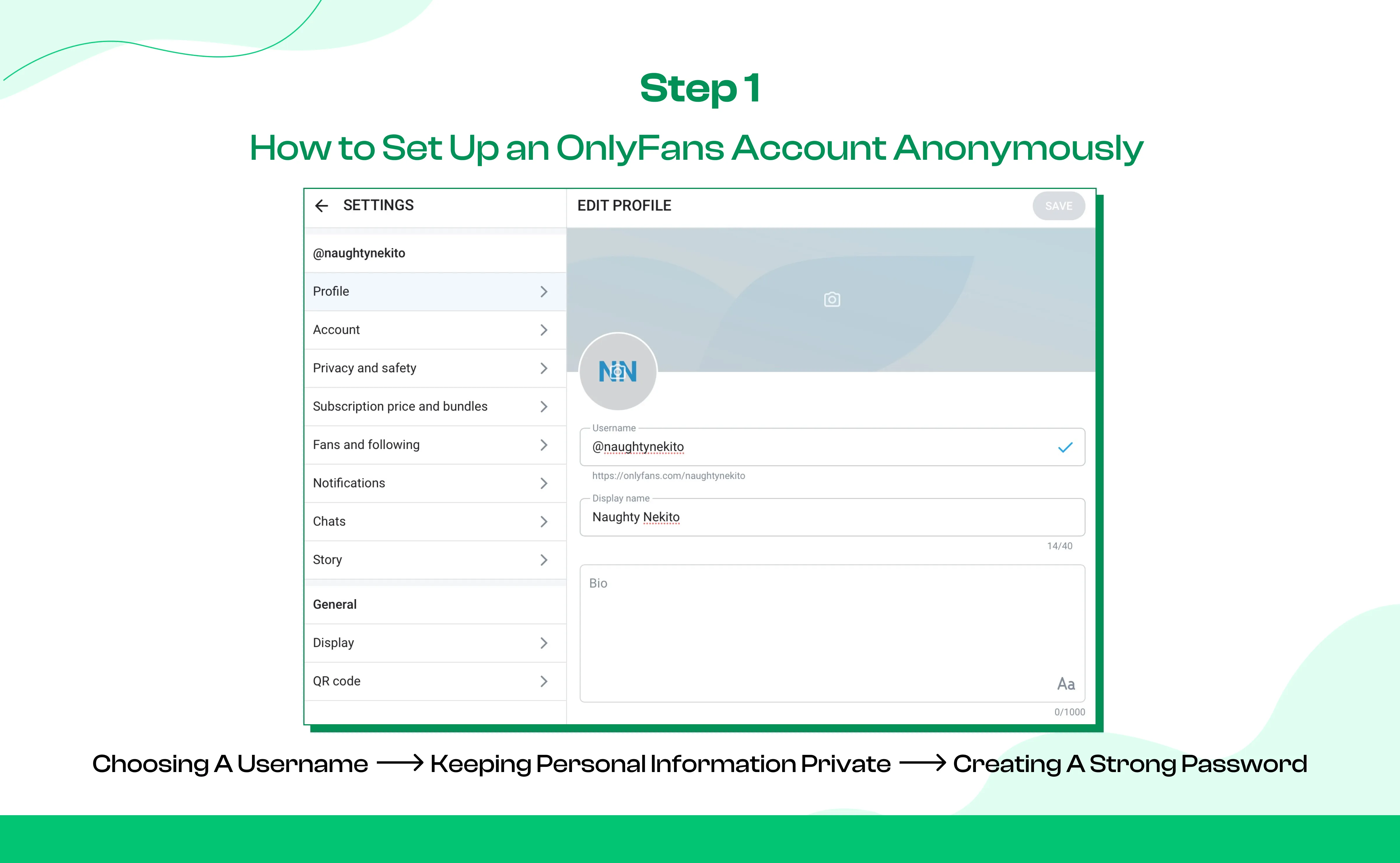 Step 1: Set up an OnlyFans Account anonymously