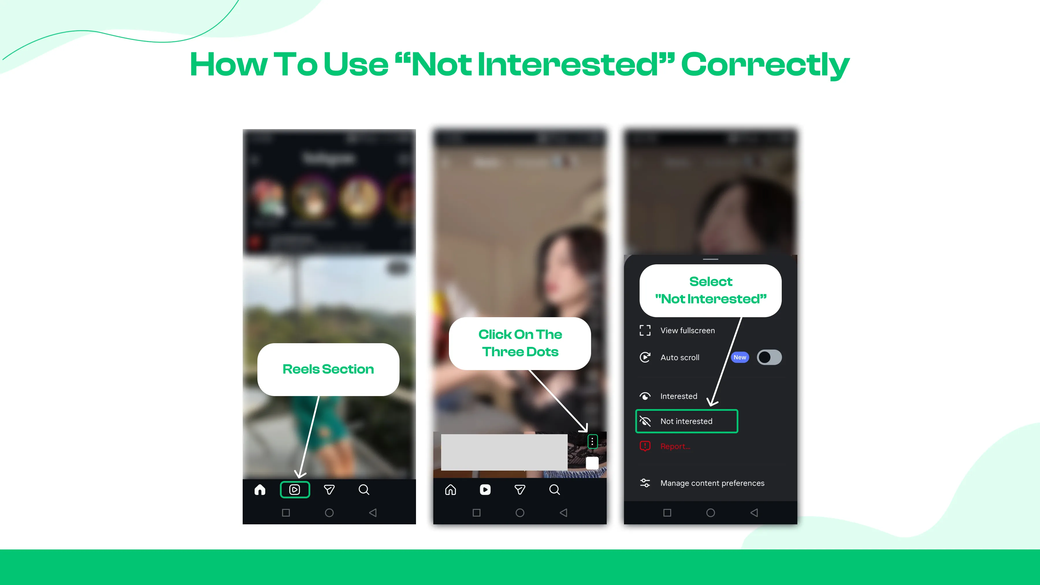 Method 1 – Use “Not Interested” Correctly