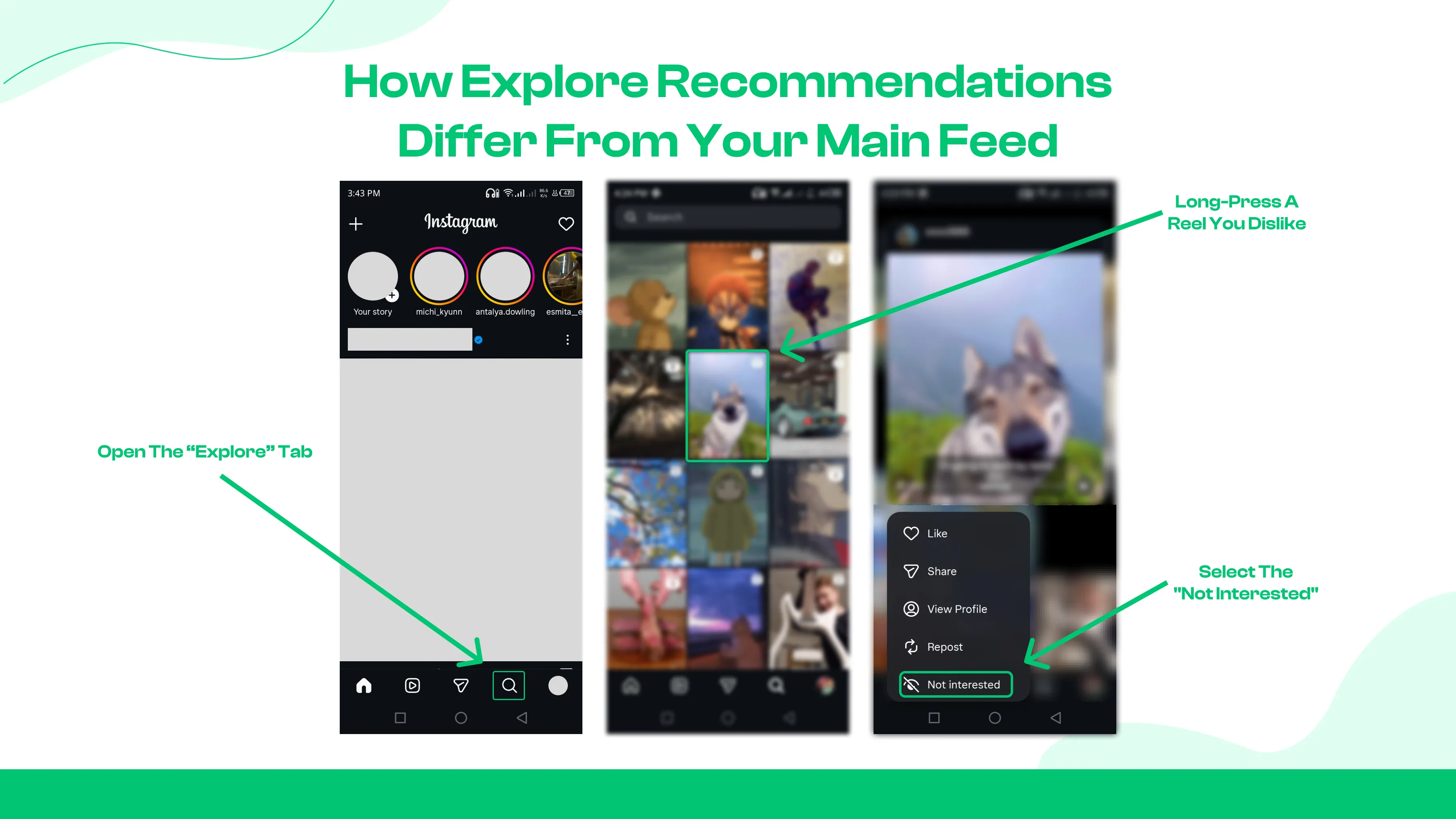 How To Explore Recommendations Differ From Feed?