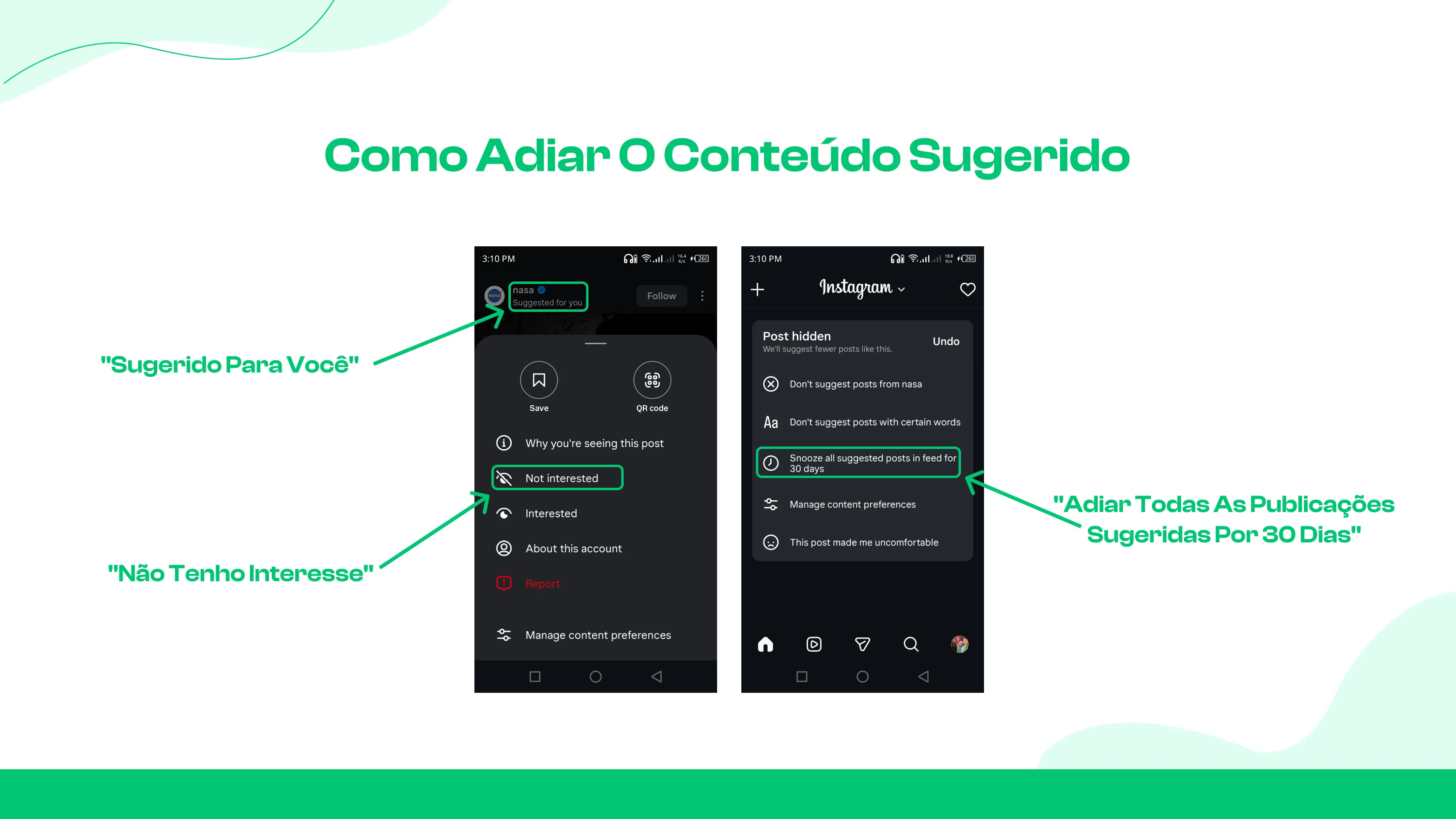Método 3 – Adiar Publicações Sugeridas (Se Disponível)