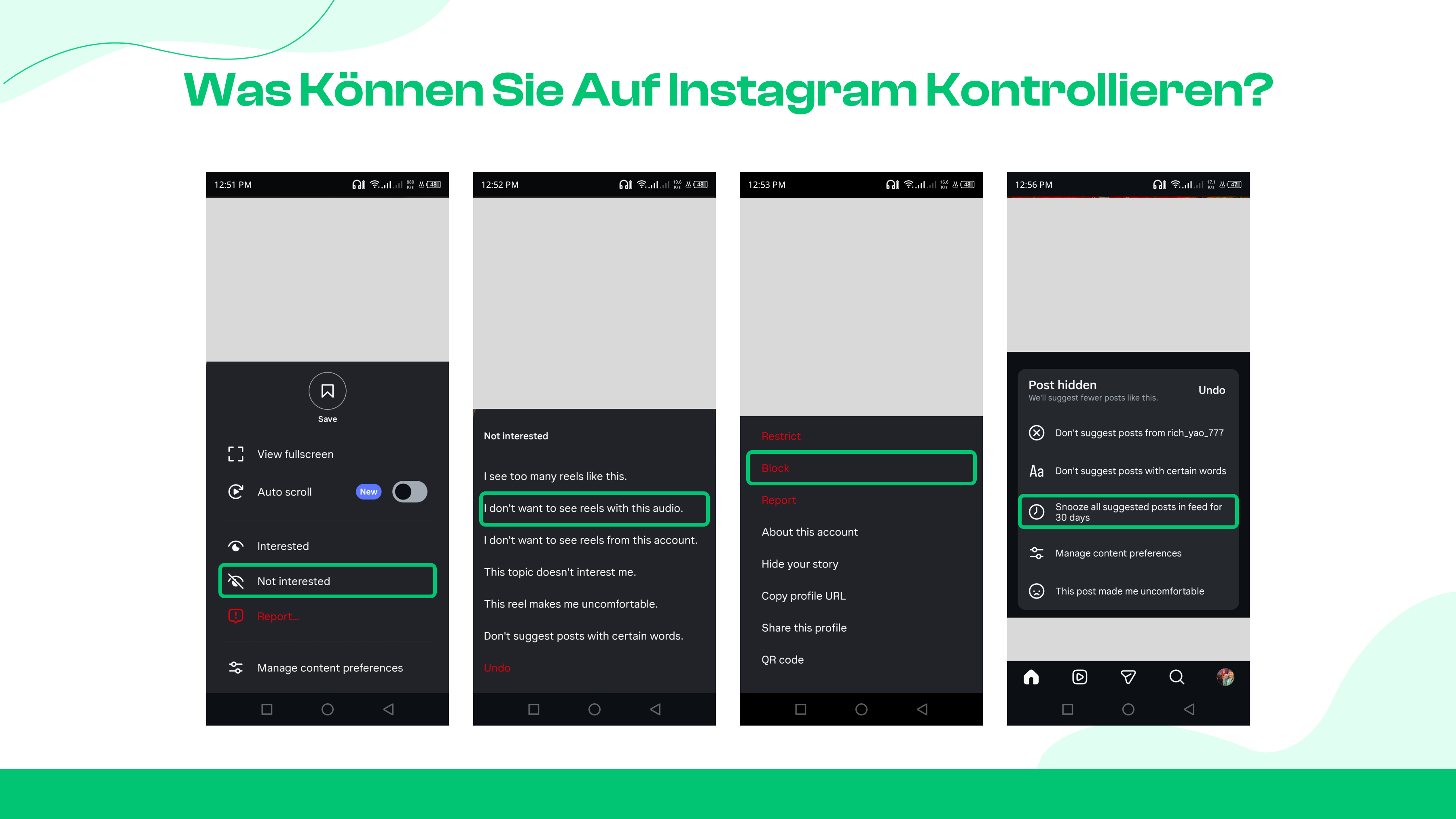 Was lässt sich auf Instagram steuern? 