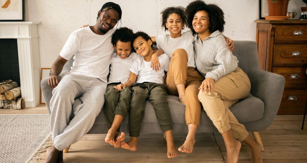 famille en appartement