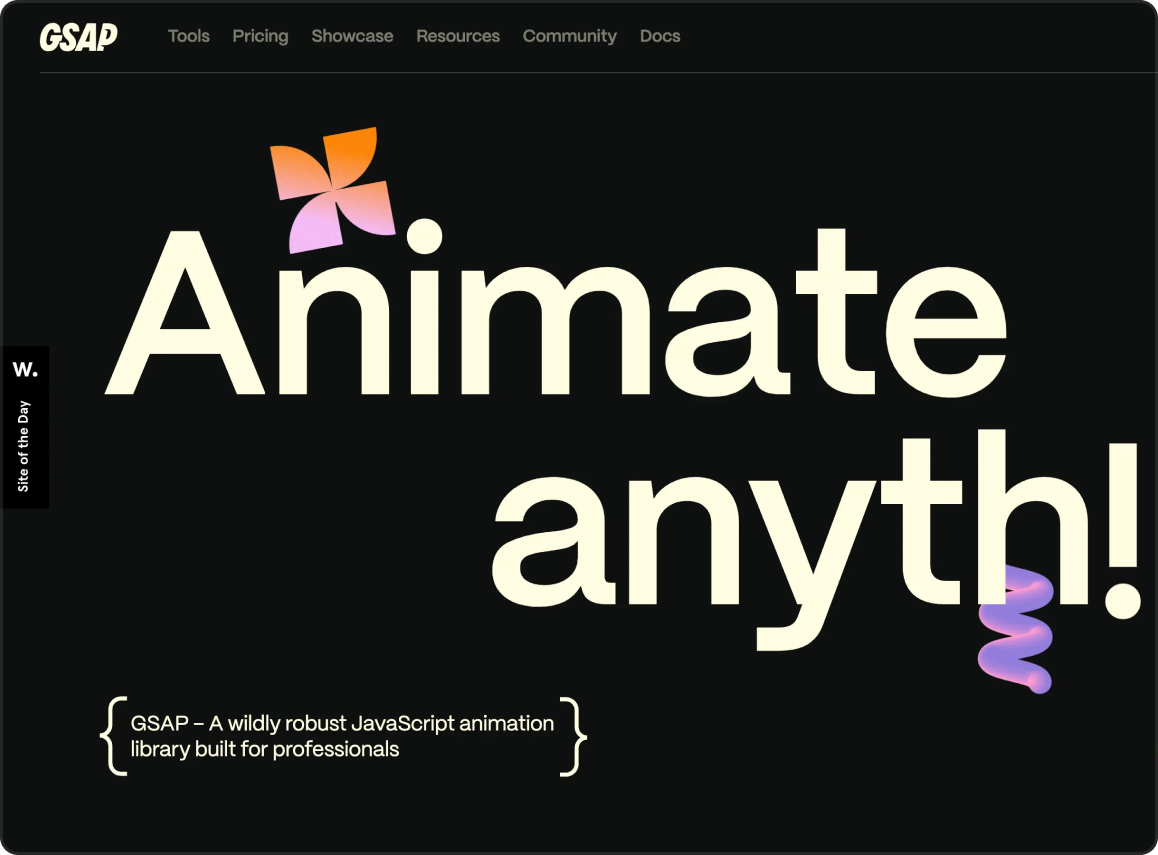 GSAP animation library interface