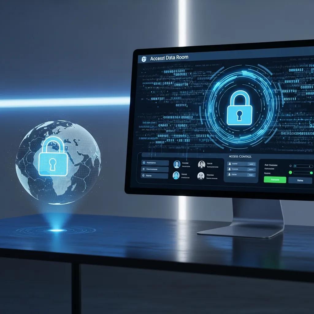 Modern secure data room with emphasis on encryption and access controls
