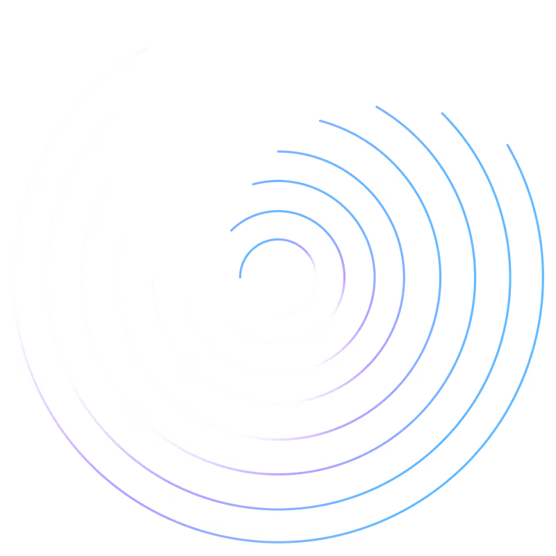 Digital spiral graph with progressively larger curved segments forming a circular pattern | Visio Cyber AI