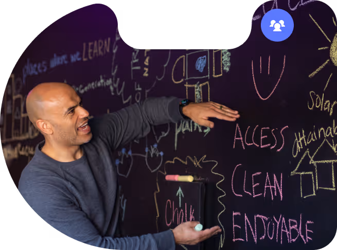 Apollo showing content on a board