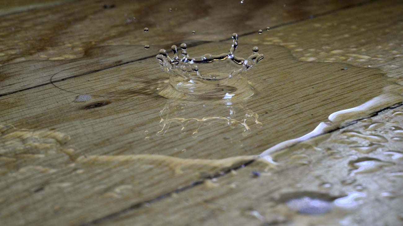 water on wood floors