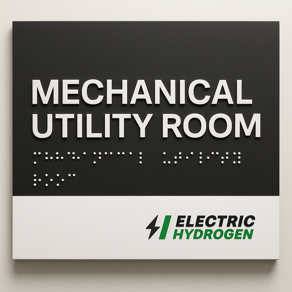 Wayfinding mockup in office environment