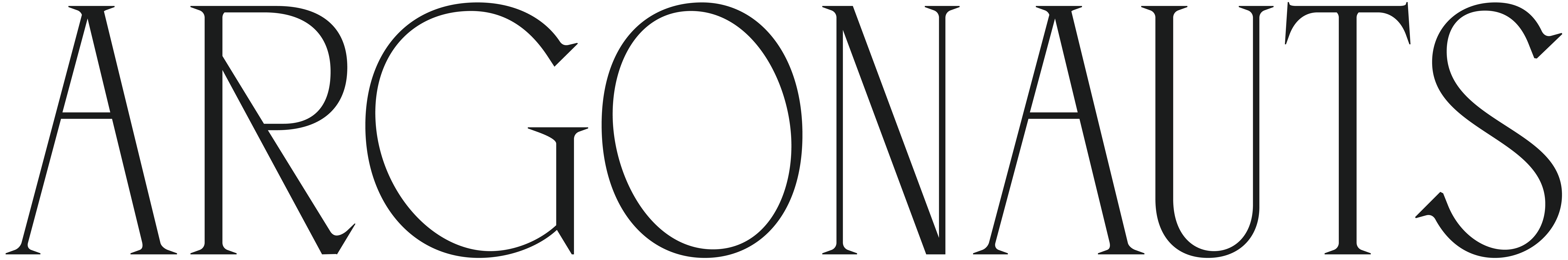 The word 'ARGONAUTS' in a tall, elegant serif font.