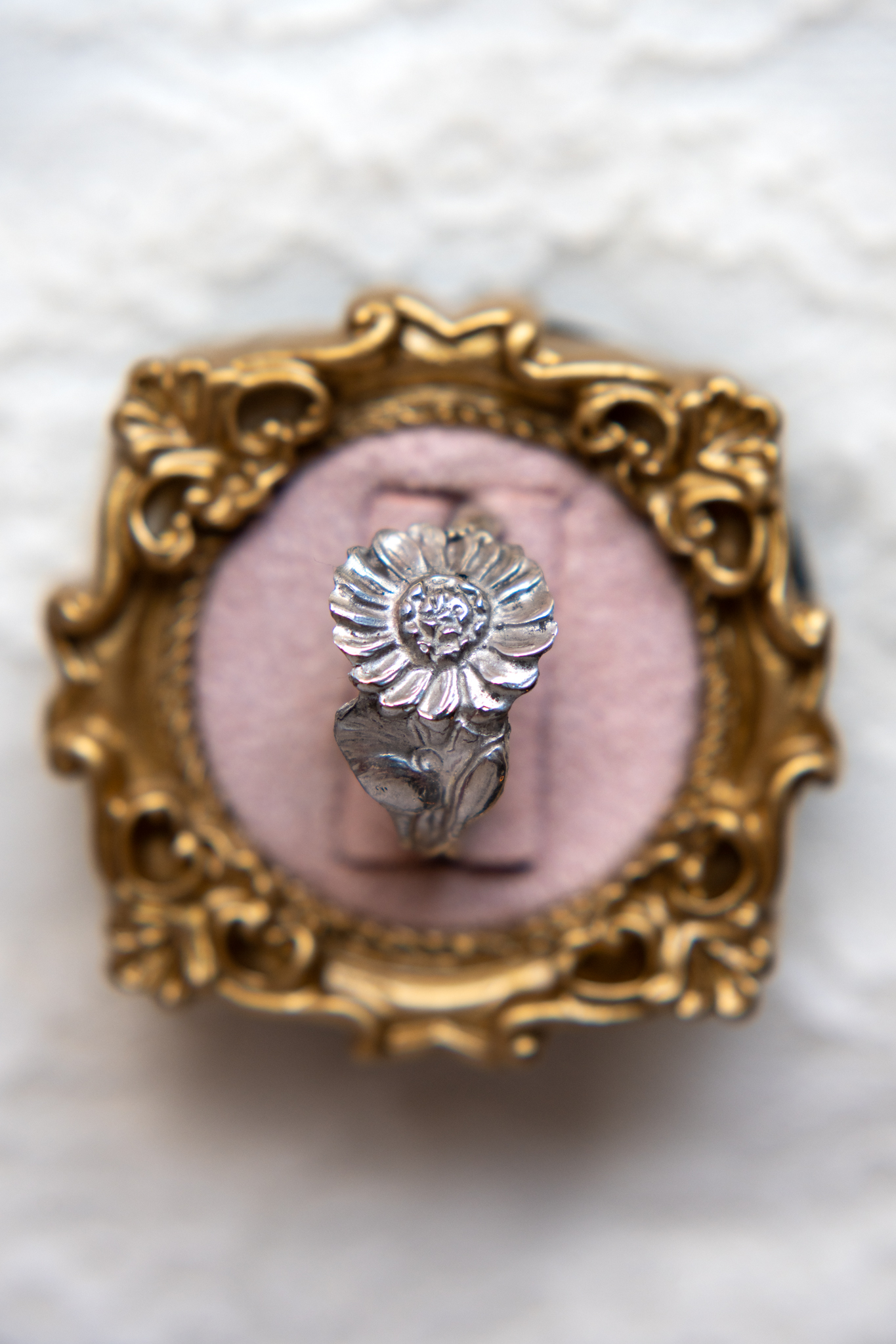 Water Lily Floral Spoon Ring