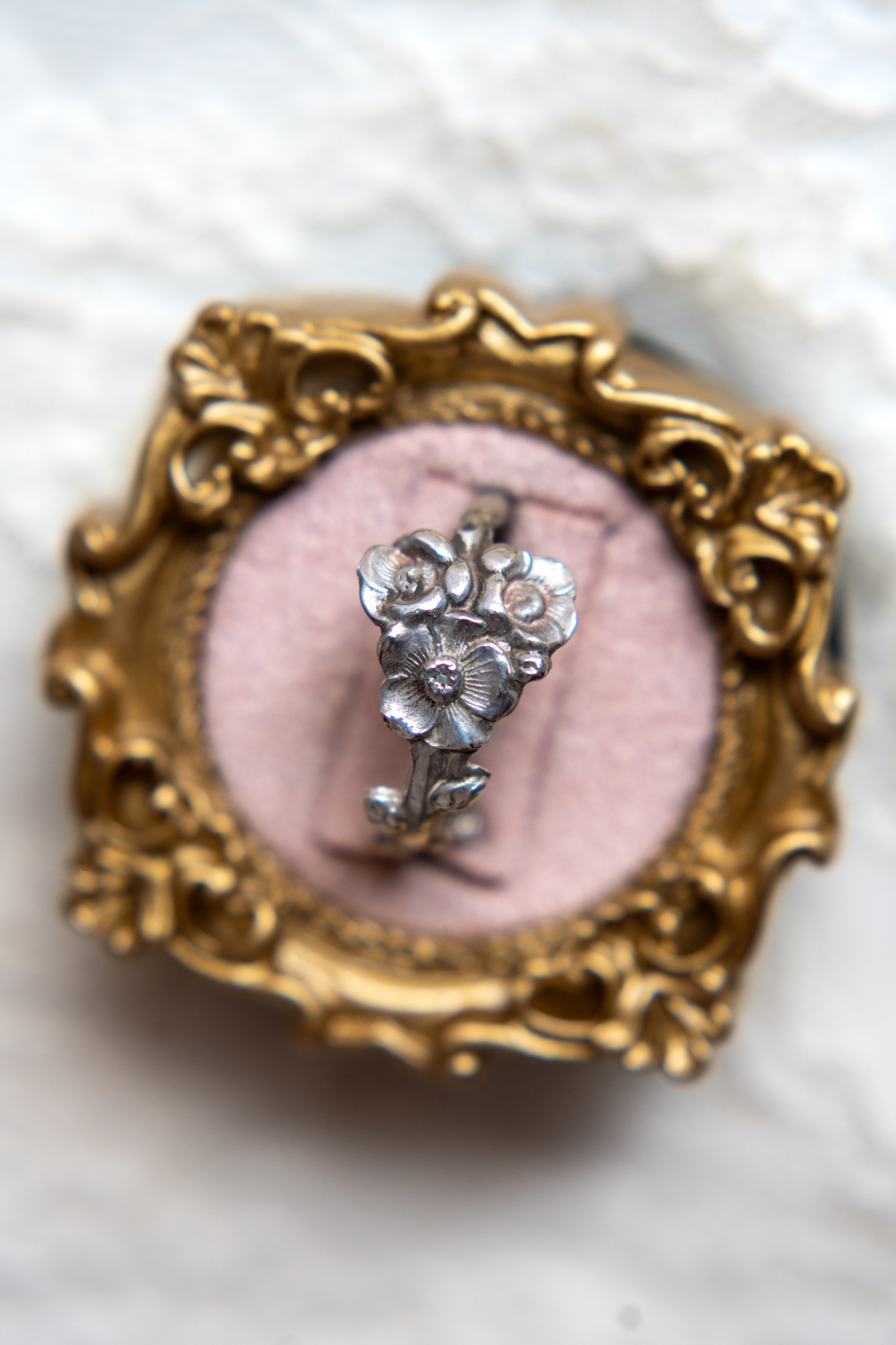 Apple Blossom Floral Spoon Ring