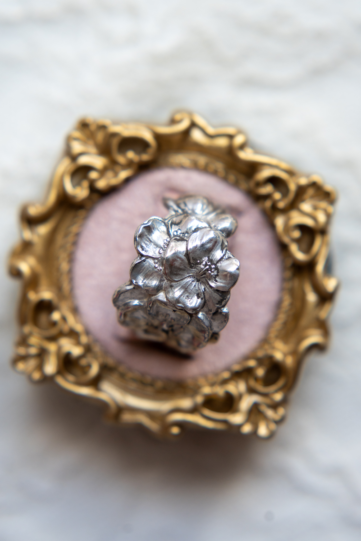 Poppies Floral Spoon Ring