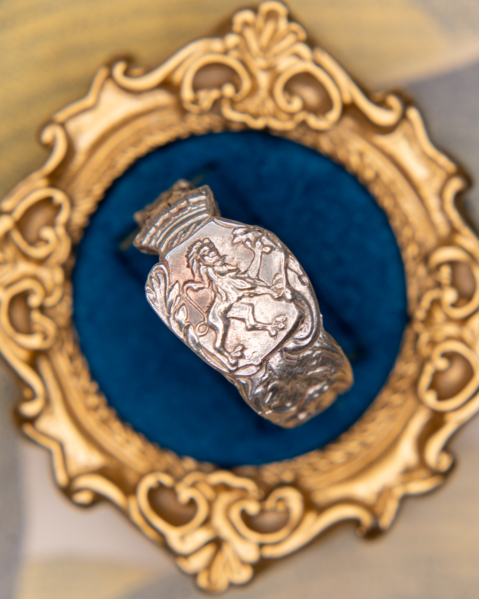 Lion Signet Spoon Ring