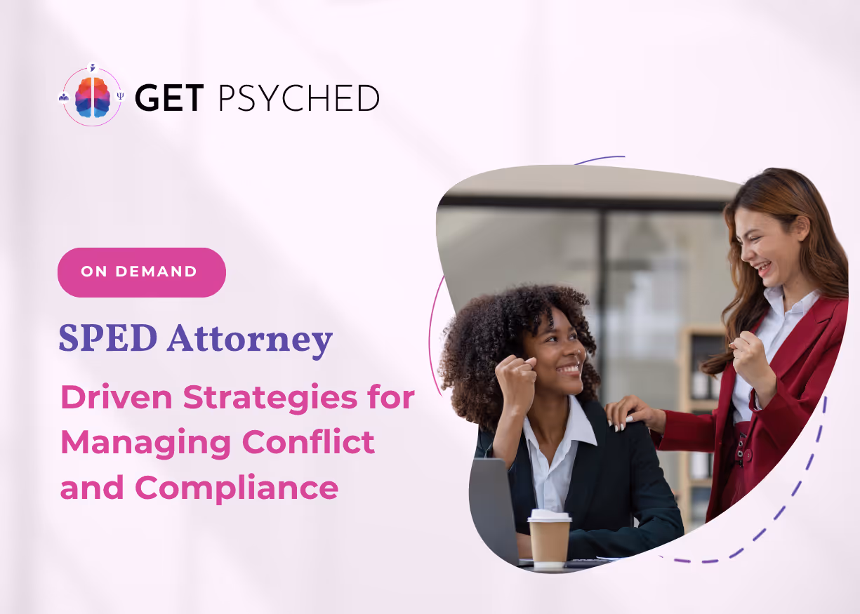 Workshop on Driven Strategies and Managing Conflict & Compliance for SPED attorneys.