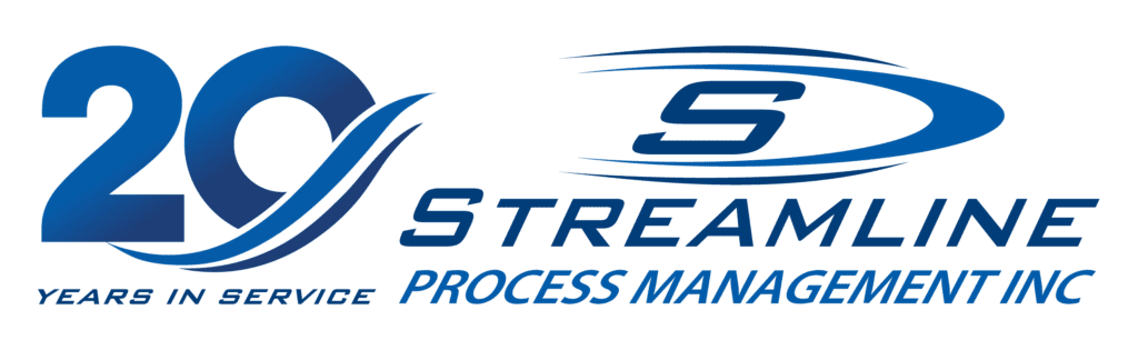 Streamline Process Management Inc logo with text '20 Years in Service' and stylized S emblem.