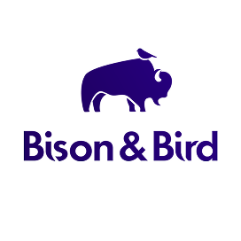 Logo of Bison & Bird featuring a bison with a bird perched on its back above the company name.