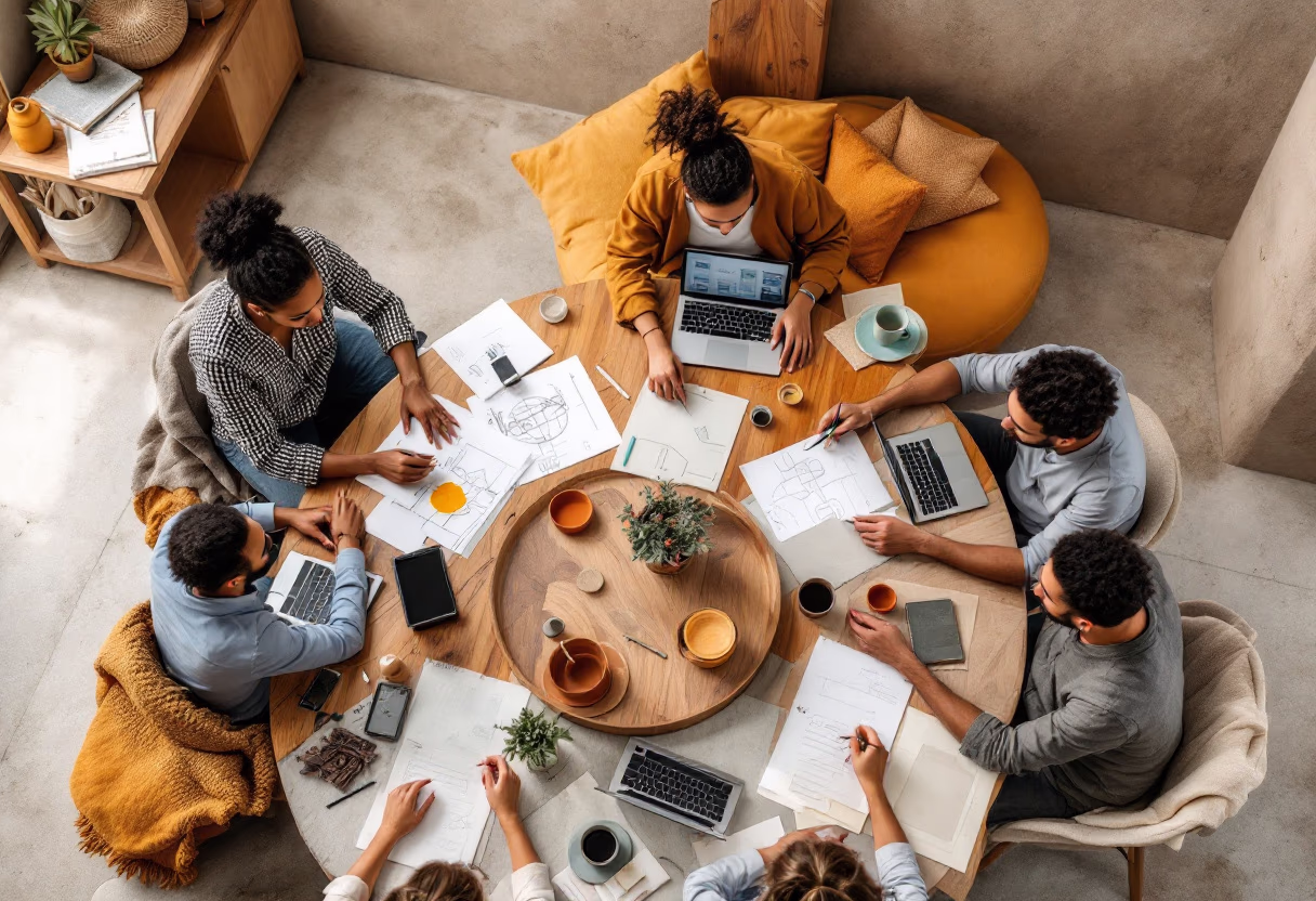 image of diverse group collaboration (for a hr tech)