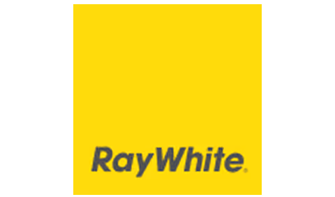 Ray White logo with bold text on a bright yellow background.