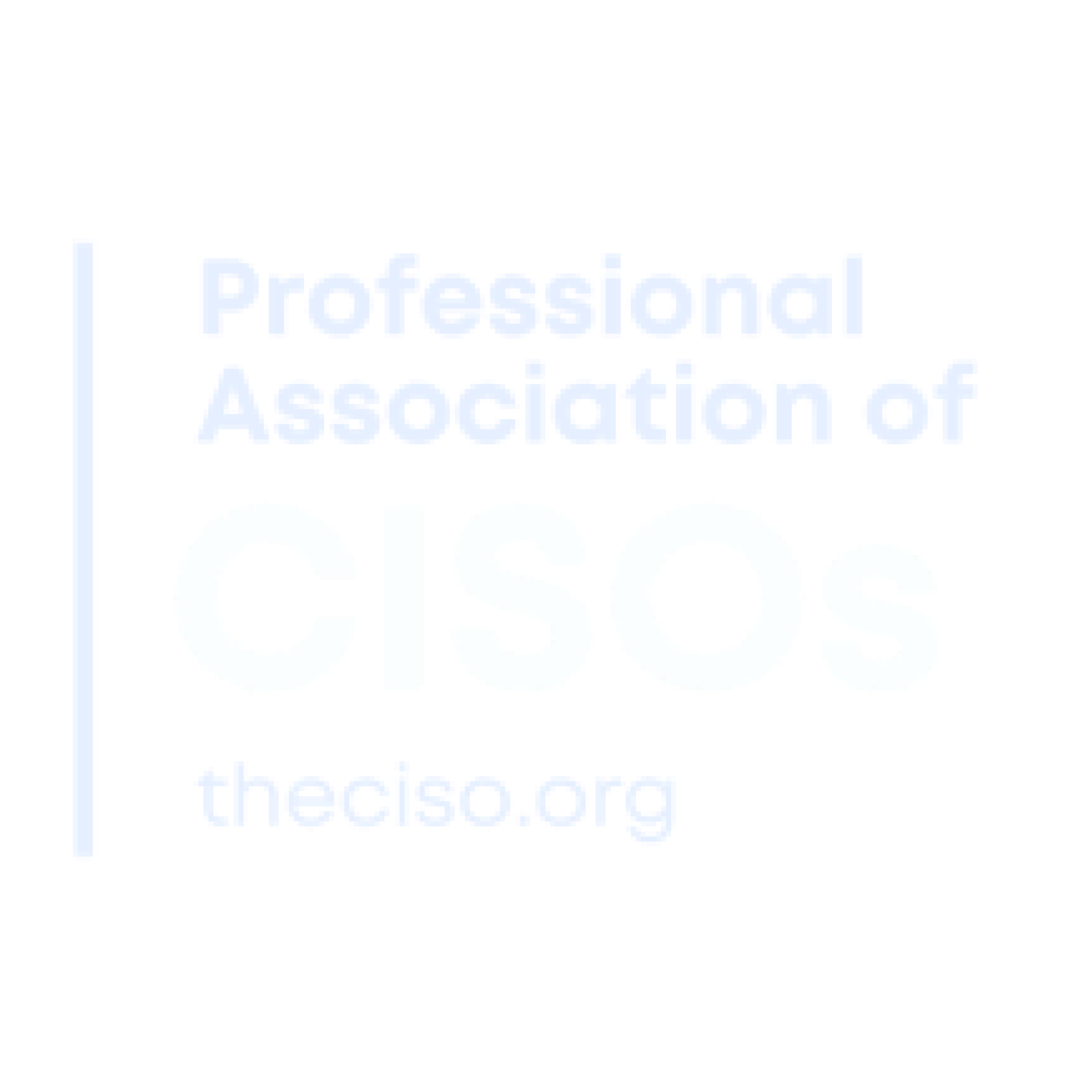 Logo of Professional Association of CISOs with the web address theciso.org.