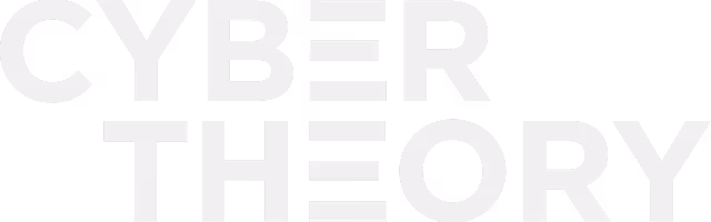 Logo text reading 'CYBER THEORY' with stylized letters composed of horizontal bars.