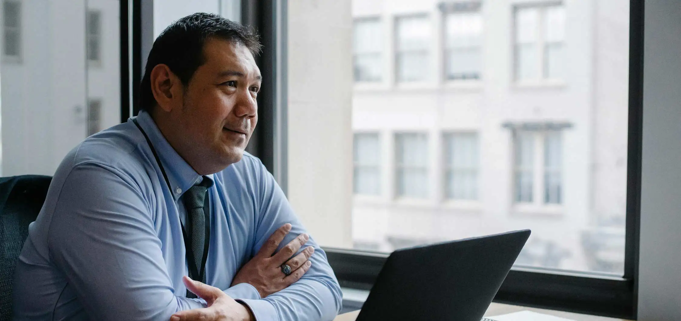 Male Accountant At Computer