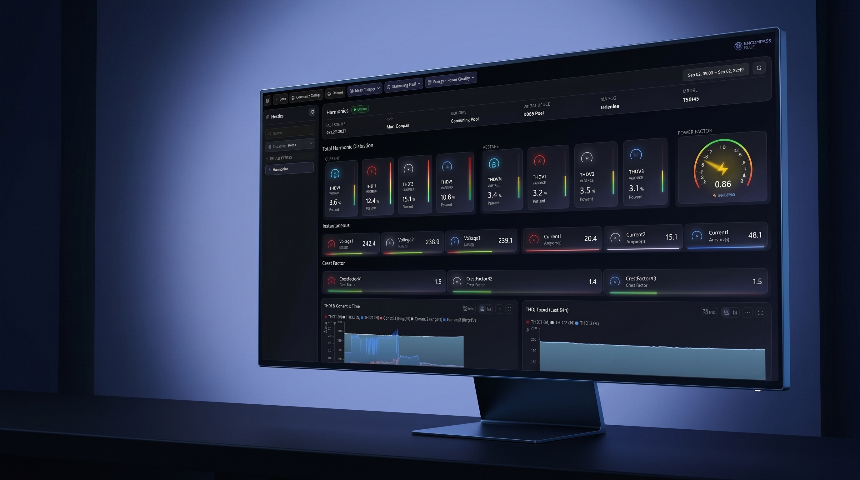 Encompass Blue building management dashboard