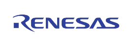 Renesas company logo in blue stylized text.